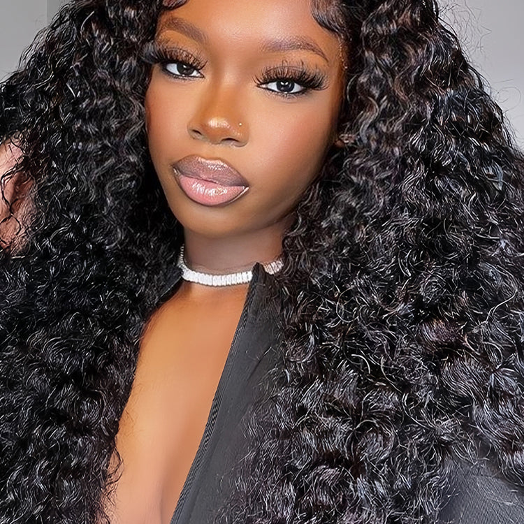 13x4 Transparent Lace Deep Curly Wig Natural Hairline 180%