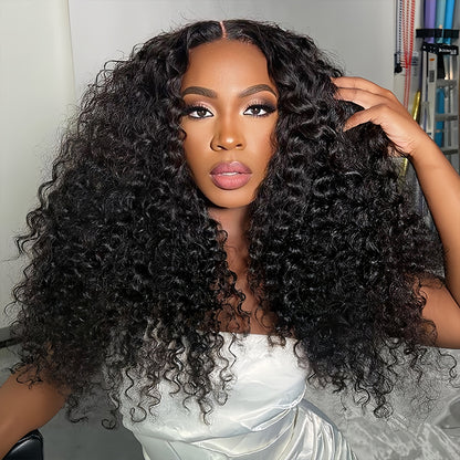 13x4 Transparent Lace Eurasian Curly Wig Natural Hairline 180%