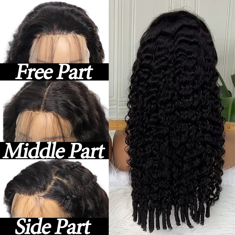 13x4 Transparent Lace Eurasian Curly Wig Natural Hairline 180%