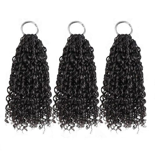 Pixie Curly Crochet Hair Pre-Separated Feather Soft Knotless Human Hair Extensions