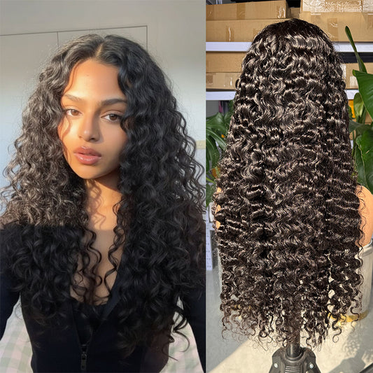 13x4 Transparent Lace Indian Curly Wig Natural Hairline 180%