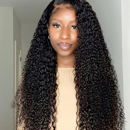 13x4 Transparent Lace Jerry Curly Wig Natural Hairline 180%