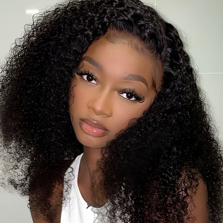 13x4 Transparent Lace KinKy Curly Wig Natural Hairline 180%