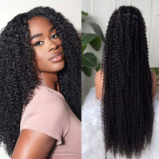 13x4 Transparent Lace KinKy Curly Wig Natural Hairline 180%