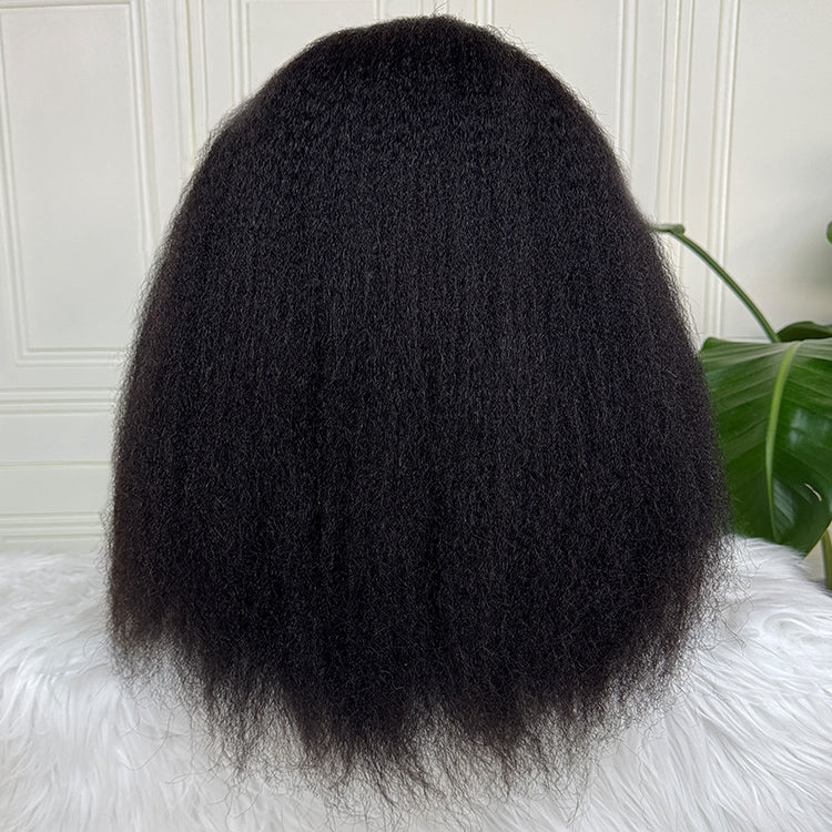 13x4 Transparent Lace KinKy Straight Wig Natural Hairline 180%