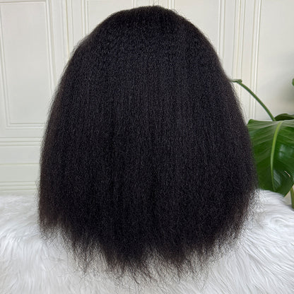 13x4 Transparent Lace KinKy Straight Wig Natural Hairline 180%