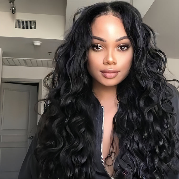 13x4 Transparent Lace Natural Wave Wig Natural Hairline 180%