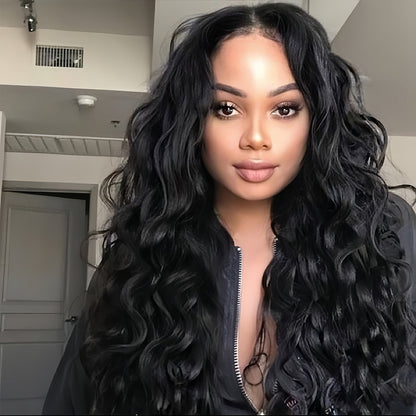 13x4 Transparent Lace Natural Wave Wig Natural Hairline 180%