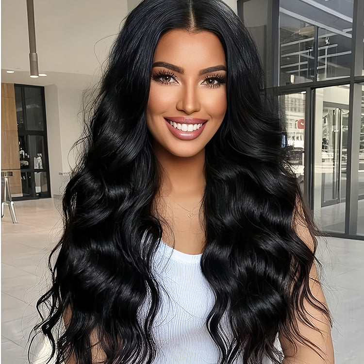13x4 Transparent Lace Natural Wave Wig Natural Hairline 180%