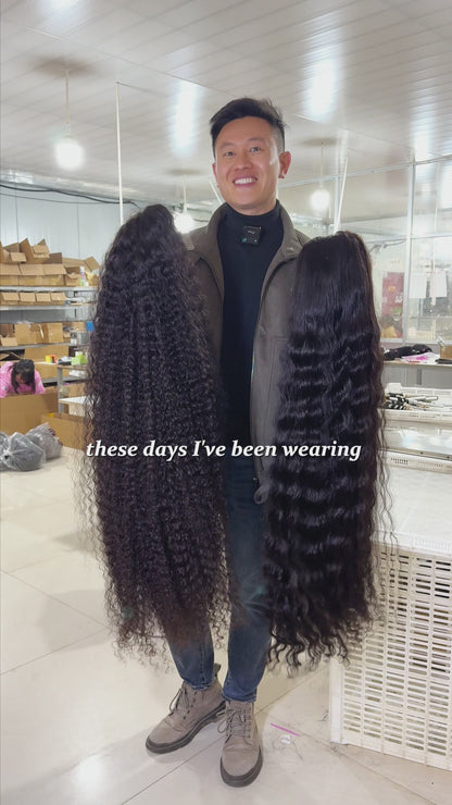 13x6 HD Lace 40inch glueless wig with 30inch frontal Collection 180%