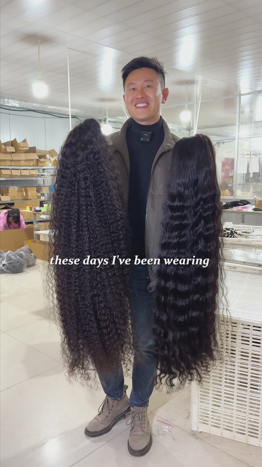 13x6 HD Lace 40inch glueless wig with 30inch frontal Collection 180%