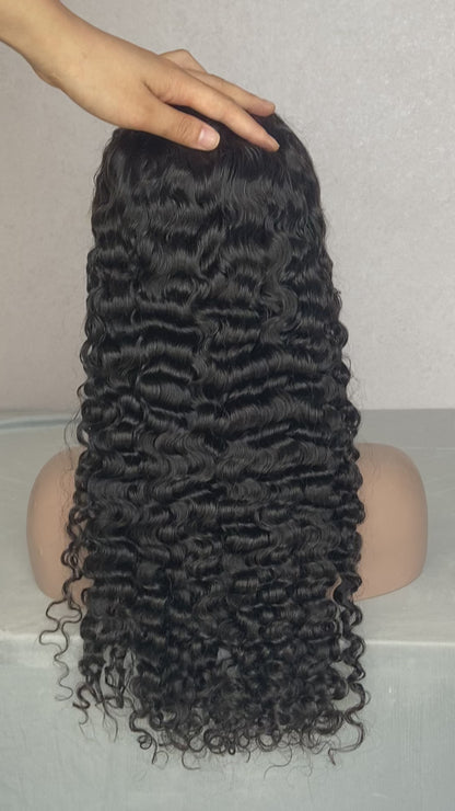 Indian Curly HD Lace Frontal | 100% Human Hair Wig | Natural Black