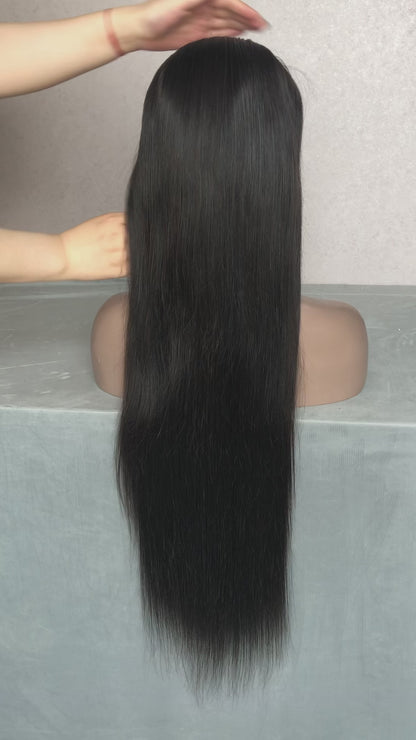 100% Straight Human Hair | Transparent  Lace Frontal | 180% Natural Density