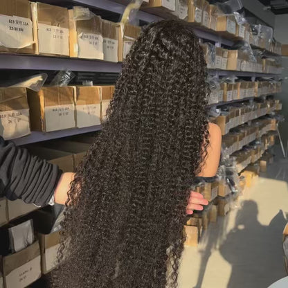 [In Stock & Ship Immediately] PRE-EVERYTHING Burmese Curly Wig 200% 40 Inch Made Of 4 Bundles 30 Inch Frontal