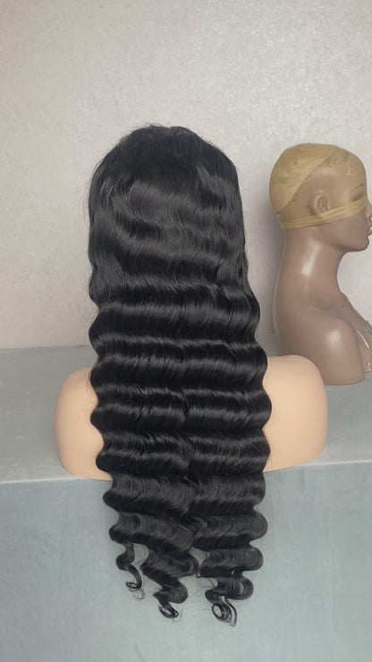 Loose Deep Wave HD Lace Frontal | 100% Human Hair Wig | Natural Black