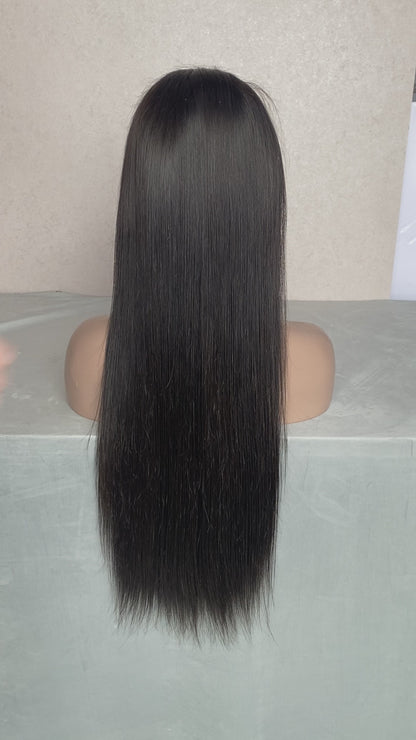 100% Straight Human Hair | HD Lace Frontal  | Natural Black