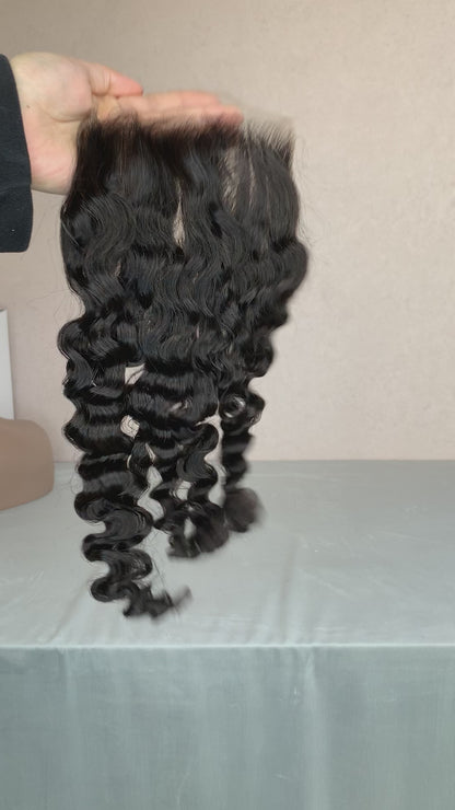 Indian Curly Virgin Hair Frontal & Closure | Perfect Match for Bundles