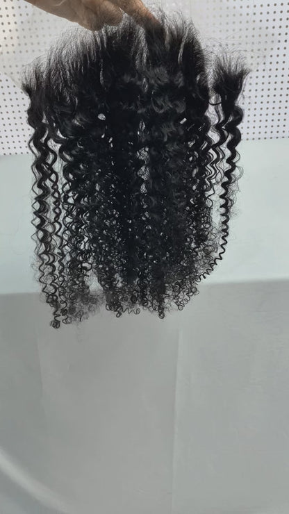 4B/4C Afro Virgin Hair Frontal & Closure | Match with Bundles