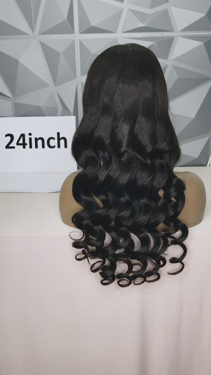 Loose Wave Wig | Transparent Lace Frontal | Natural Hairline 180%