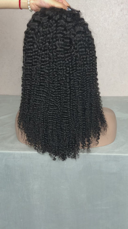 Kinky Curly Half Wig – 100% Virgin Human Hair