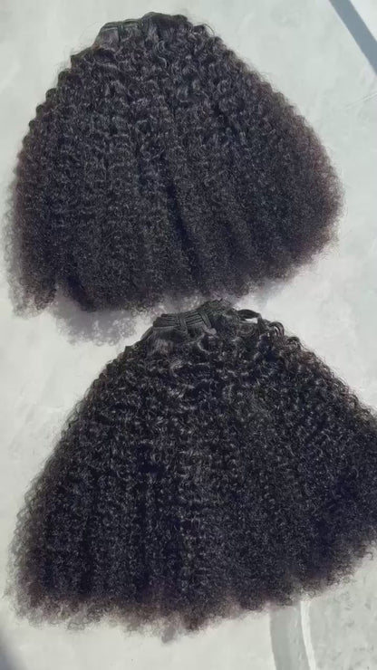 4b4c Curly Virgin Human Hair Bundles
