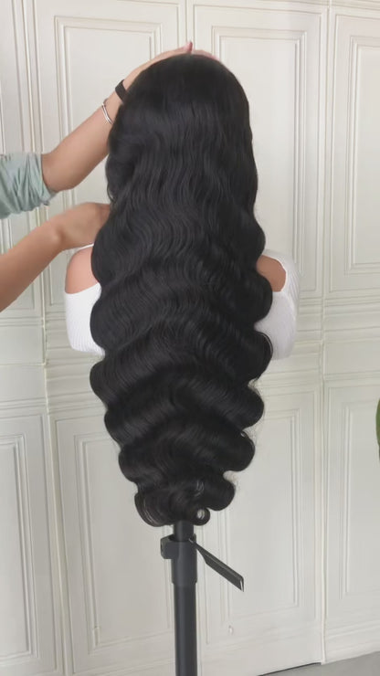 HD Lace Frontal | Body Wave | 100% Human Hair Wig | Natural Black