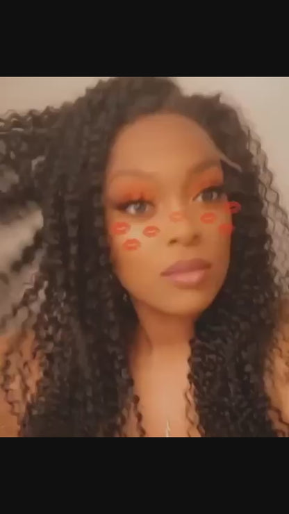 Kinky Curly Human Hair Wig | Transparent Lace Frontal Natural | Hairline 180%