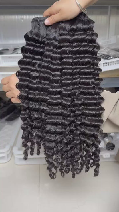 Deep Wave Raw Human Hair Bundles