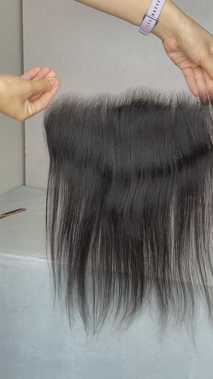 Straight Virgin Hair Frontal & Closure | Perfect Match for Bundles