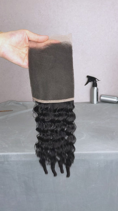 Eurasian Curl Virgin Hair Frontal & Closure | Perfect Match for Bundles