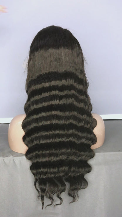 Cambodian Wave Wig | Transparent Lace Frontal | Natural Hairline 180%