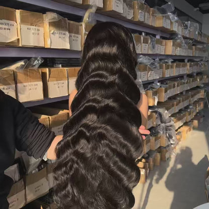 [In Stock & Ship Immediately] PRE-EVERYTHING Cambodian Wave Wig 200% 40 Inch Made Of 4 Bundles 30 Inch Frontal
