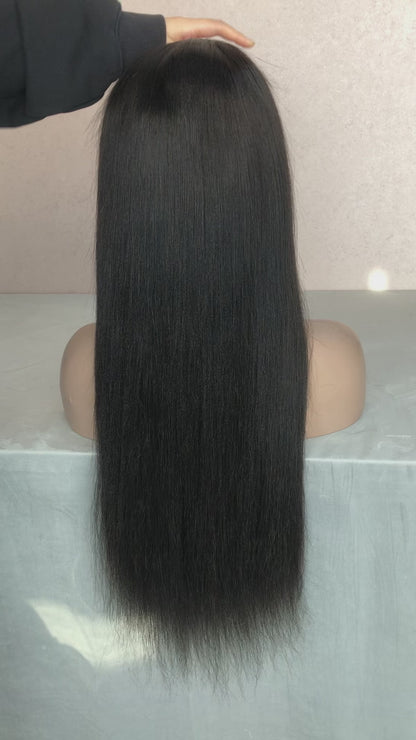 Yaki Straight HD Lace Wig | 100% Human Hair 13*4 & 13*6 | Natural Black