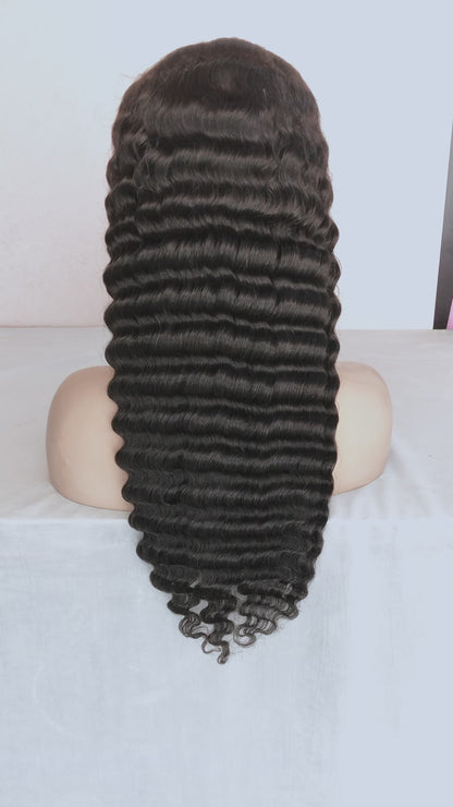 Deep Wave Wig | Transparent Lace Frontal | Natural Hairline 180%