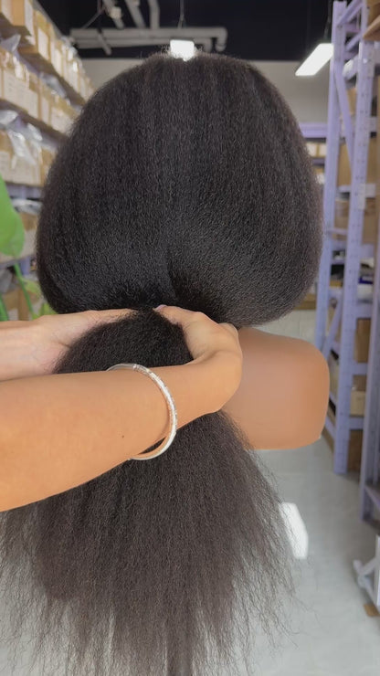 5×5 HD Lace Kinky Straight Closure Wig | Natural & Full Look | Premium Human Hair
