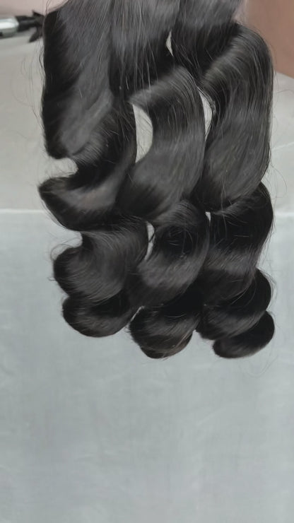 Loose Wave K-Tip Human Hair Extensions | 100g/Pack | Full Head 2–3 Packs