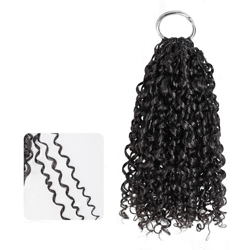 Pixie Curly Crochet Hair Pre-Separated Feather Soft Knotless Human Hair Extensions