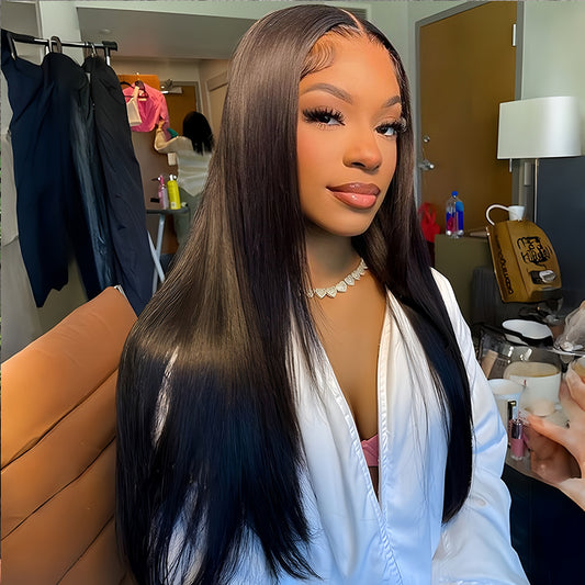 Straight Wig Virgin Hair For All Hair Texture with Pre Plucked Natural Hairline