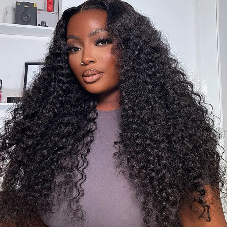 13x4 Transparent Lace Water Curly Wig Natural Hairline 180%