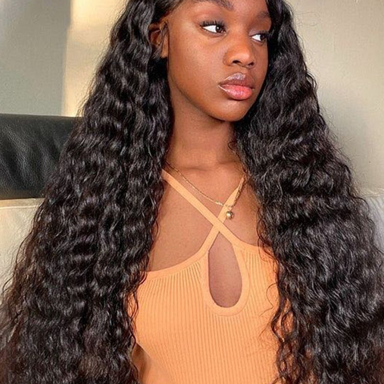 13x4 Transparent Lace Water Curly Wig Natural Hairline 180%