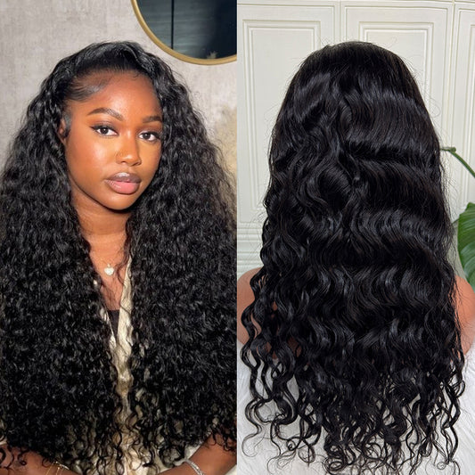 13x4 Transparent Lace Natural Wave Wig Natural Hairline 180%