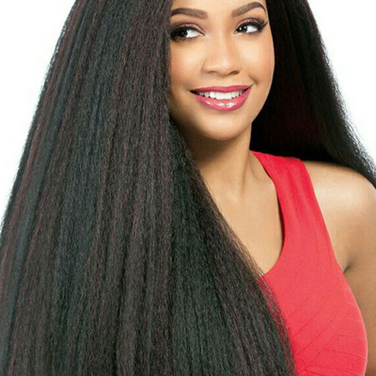 13x4 Transparent Lace Yaki Straight Wig Natural Hairline 180%