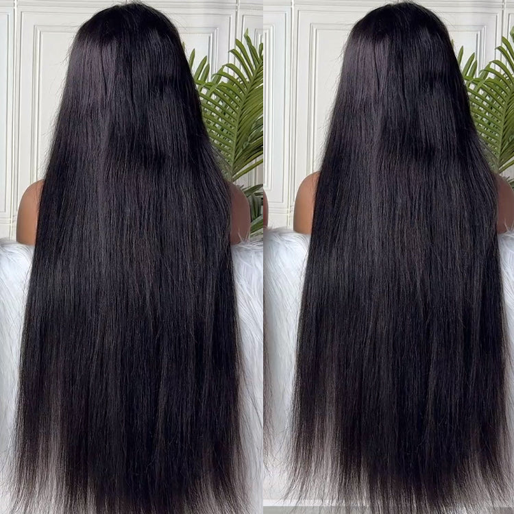 13x4 Transparent Lace Yaki Straight Wig Natural Hairline 180%