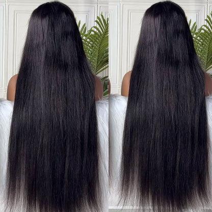13x4 Transparent Lace Yaki Straight Wig Natural Hairline 180%